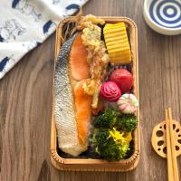 今日のお弁当🍱〜焼き鮭と刷毛塗り醤油海苔弁〜